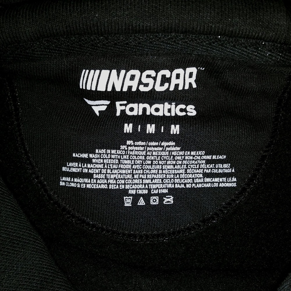 NASCAR Fanatics Black Pullover Hoodie Size M - Picture 5 of 6